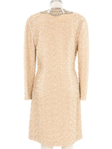 1980s Quilted Panel Ruched Coat Dress Jacket arcadeshops.com