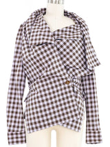 Vivienne Westwood Gathered Gingham Blouse Top arcadeshops.com