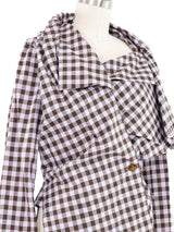 Vivienne Westwood Gathered Gingham Blouse Top arcadeshops.com