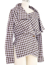 Vivienne Westwood Gathered Gingham Blouse Top arcadeshops.com