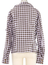 Vivienne Westwood Gathered Gingham Blouse Top arcadeshops.com