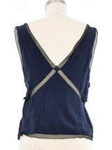 Prada Bead Embellished Mesh Inset Tank Top arcadeshops.com