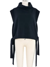 Issey Miyake Side Tie Turtleneck Top arcadeshops.com