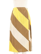 Issey Miyake Pleats Please Colorblock Stripe Skirt Bottom arcadeshops.com