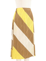 Issey Miyake Pleats Please Colorblock Stripe Skirt Bottom arcadeshops.com