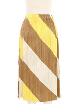 Issey Miyake Pleats Please Colorblock Stripe Skirt Bottom arcadeshops.com