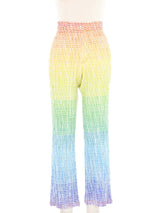 Issey Miyake Pleats Please Rainbow Logo Pants Bottom arcadeshops.com