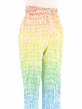 Issey Miyake Pleats Please Rainbow Logo Pants Bottom arcadeshops.com