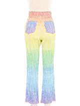 Issey Miyake Pleats Please Rainbow Logo Pants Bottom arcadeshops.com