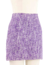 1996 Prada Purple Tweed Mini Skirt Bottom arcadeshops.com