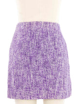 1996 Prada Purple Tweed Mini Skirt Bottom arcadeshops.com