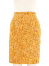 1996 Prada Orange Tweed Skirt Bottom arcadeshops.com