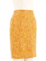 1996 Prada Orange Tweed Skirt Bottom arcadeshops.com
