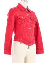 1999 Gucci Fitted Red Trucker Jacket Jacket arcadeshops.com