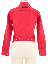 1999 Gucci Fitted Red Trucker Jacket Jacket arcadeshops.com