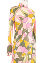 Emilio Pucci Long Sleeve Printed Dress Dress arcadeshops.com