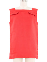 Valentino Red Linen Tunic Top arcadeshops.com