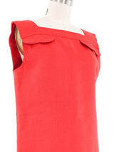 Valentino Red Linen Tunic Top arcadeshops.com