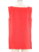 Valentino Red Linen Tunic Top arcadeshops.com