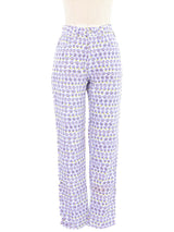 Gianni Versace Violet Printed Denim Bottom arcadeshops.com