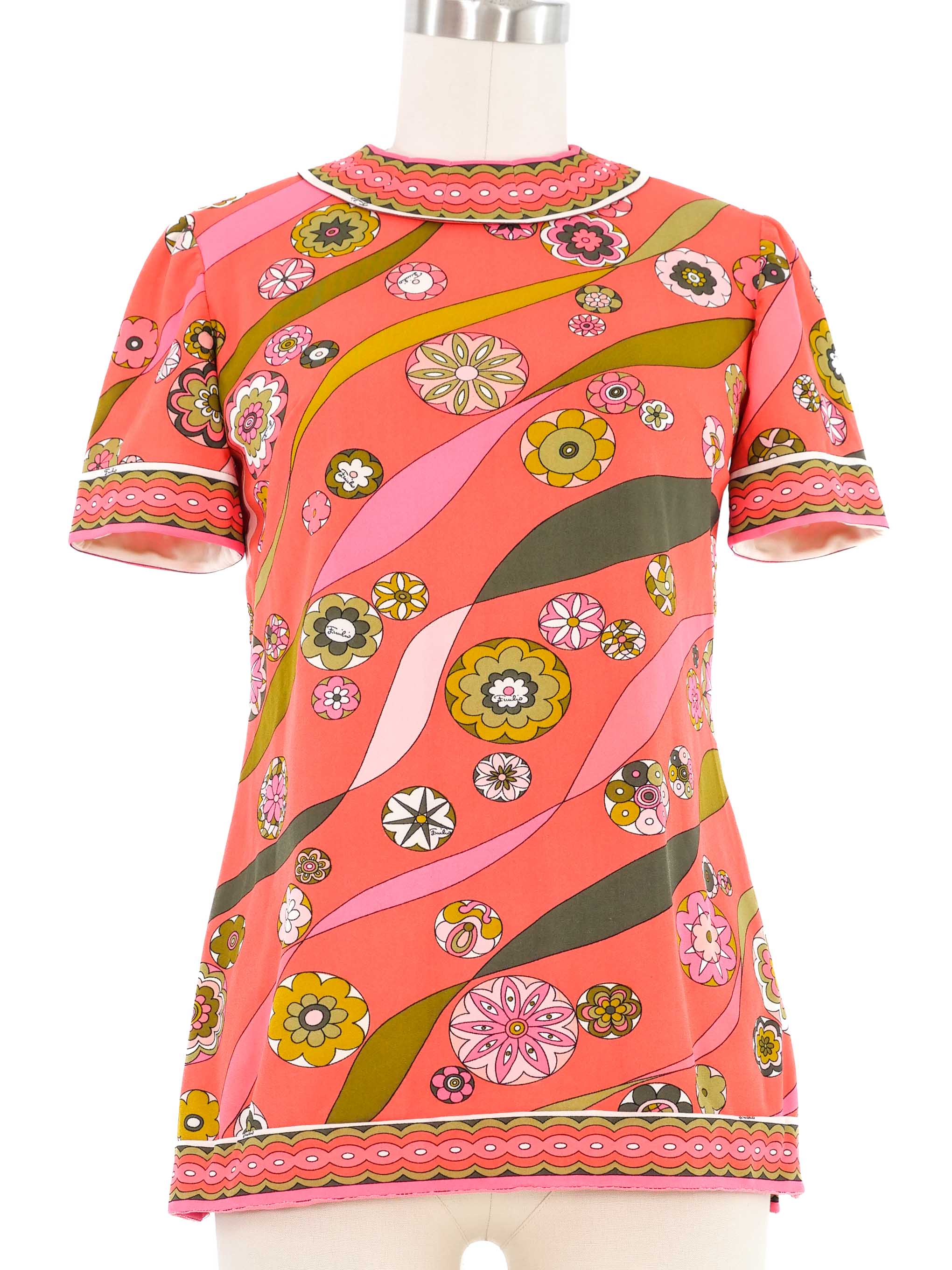 超ポイントアップ祭 Pucci Emilio 1960s Neon Top Printed トップス