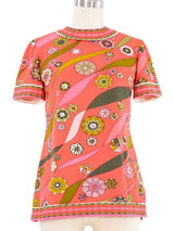 1960s Emilio Pucci Neon Printed Top Top arcadeshops.com