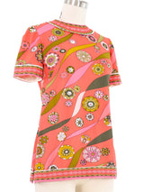 1960s Emilio Pucci Neon Printed Top Top arcadeshops.com