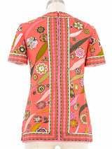 1960s Emilio Pucci Neon Printed Top Top arcadeshops.com