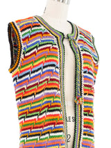 Rainbow Crochet Vest Jacket arcadeshops.com