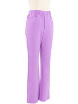 Issey Miyake Purple Stretch Flare Trousers Bottom arcadeshops.com