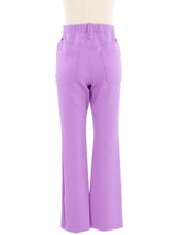 Issey Miyake Purple Stretch Flare Trousers Bottom arcadeshops.com