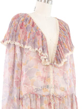 Christian Dior Floral Gauze Babydoll Top Top arcadeshops.com