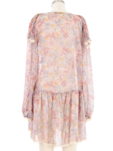 Christian Dior Floral Gauze Babydoll Top Top arcadeshops.com