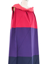Issey Miyake Colorblock Pleated Tent Dress Dress arcadeshops.com