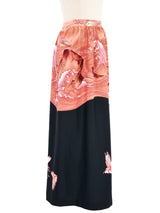 1970s Wave Printed Jersey Maxi Skirt Bottom arcadeshops.com