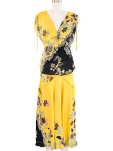 2003 Roberto Cavalli Silk Chinoiserie Ensemble Suit arcadeshops.com