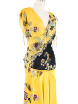 2003 Roberto Cavalli Silk Chinoiserie Ensemble Suit arcadeshops.com