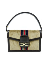 Velour Stripe Handbag Accessory arcadeshops.com