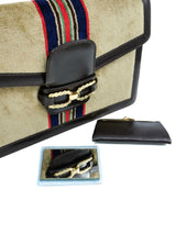 Velour Stripe Handbag Accessory arcadeshops.com