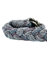 Gray Rhinestone Buckle Rope Belt Accessory arcadeshops.com