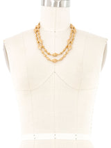 St. John Goldtone Faceted Bead Necklace Accessory arcadeshops.com