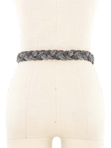 Gray Rhinestone Buckle Rope Belt Accessory arcadeshops.com