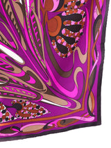 Pucci Purple Op Art Printed Silk Scarf Accessory arcadeshops.com