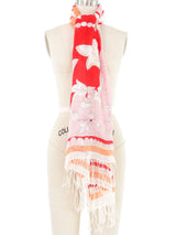 Emilio Pucci Floral Linen Scarf Accessory arcadeshops.com