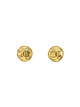 1994 Chanel Oversized Logo Button Earrings Accessory arcadeshops.com