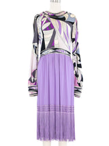 Emilio Pucci Printed Fringe Trim Dress Dress arcadeshops.com