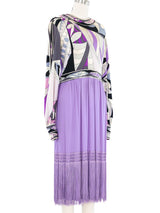 Emilio Pucci Printed Fringe Trim Dress Dress arcadeshops.com