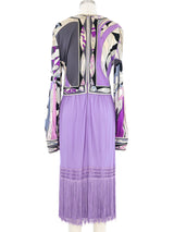 Emilio Pucci Printed Fringe Trim Dress Dress arcadeshops.com