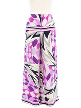 Emilio Pucci Printed Pleat Trim Trousers Bottom arcadeshops.com
