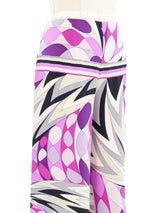 Emilio Pucci Printed Pleat Trim Trousers Bottom arcadeshops.com